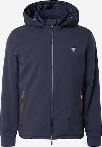 GUESS Демисезонная куртка в Синий: спереди