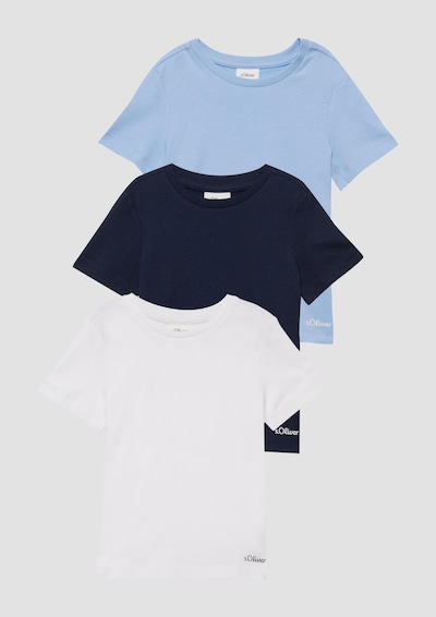 s.Oliver Junior Shirt in de kleur Navy / Hemelsblauw / Wit, Productweergave
