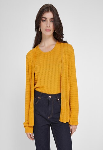 Cardigan Uta Raasch en jaune : devant