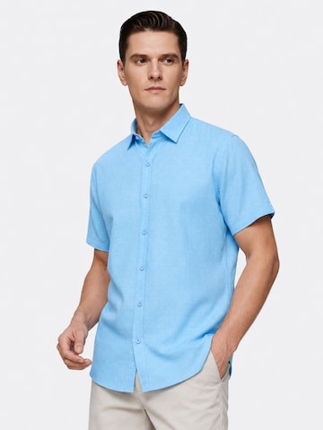 ALLTHEMEN Comfort Fit Hemd 'Leichtmut'‌‌ in Blau