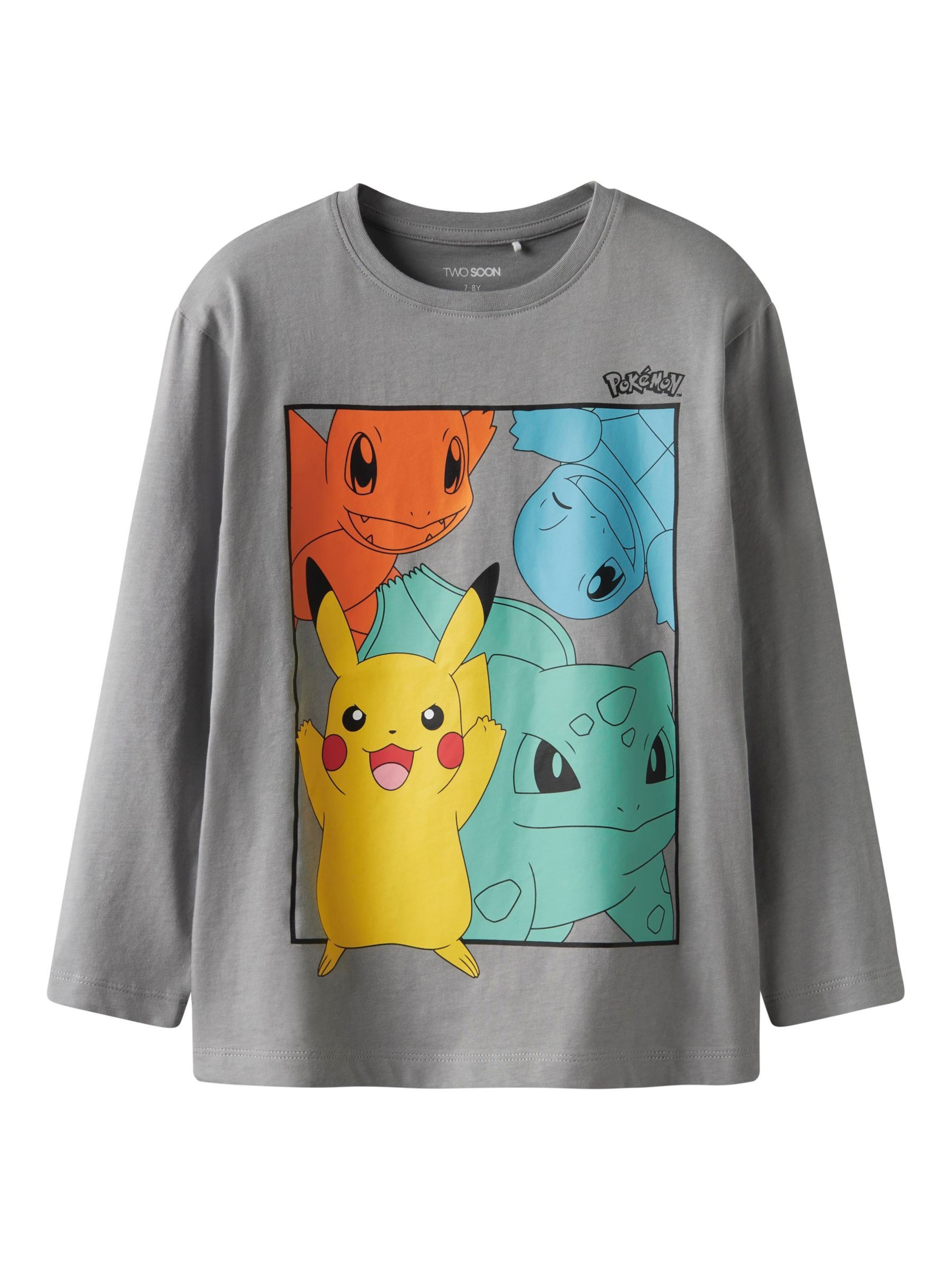 TWO SOON Shirt 'Pokémon' in Grijs: voorkant