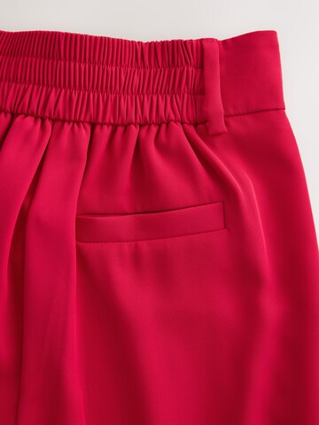 Next Wide leg Pleat-front trousers in Red