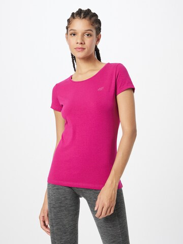 rožinė 4F Sportiniai marškinėliai: priekis
