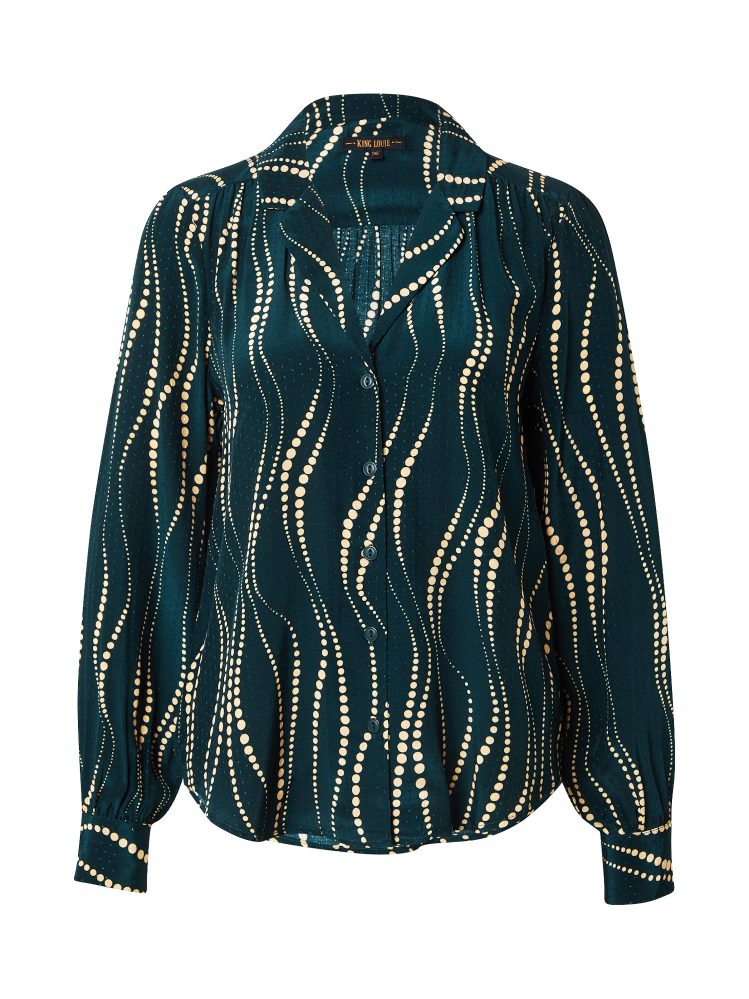 King Louie Bluse &#x27;Bella&#x27; in Grün: Vorderseite