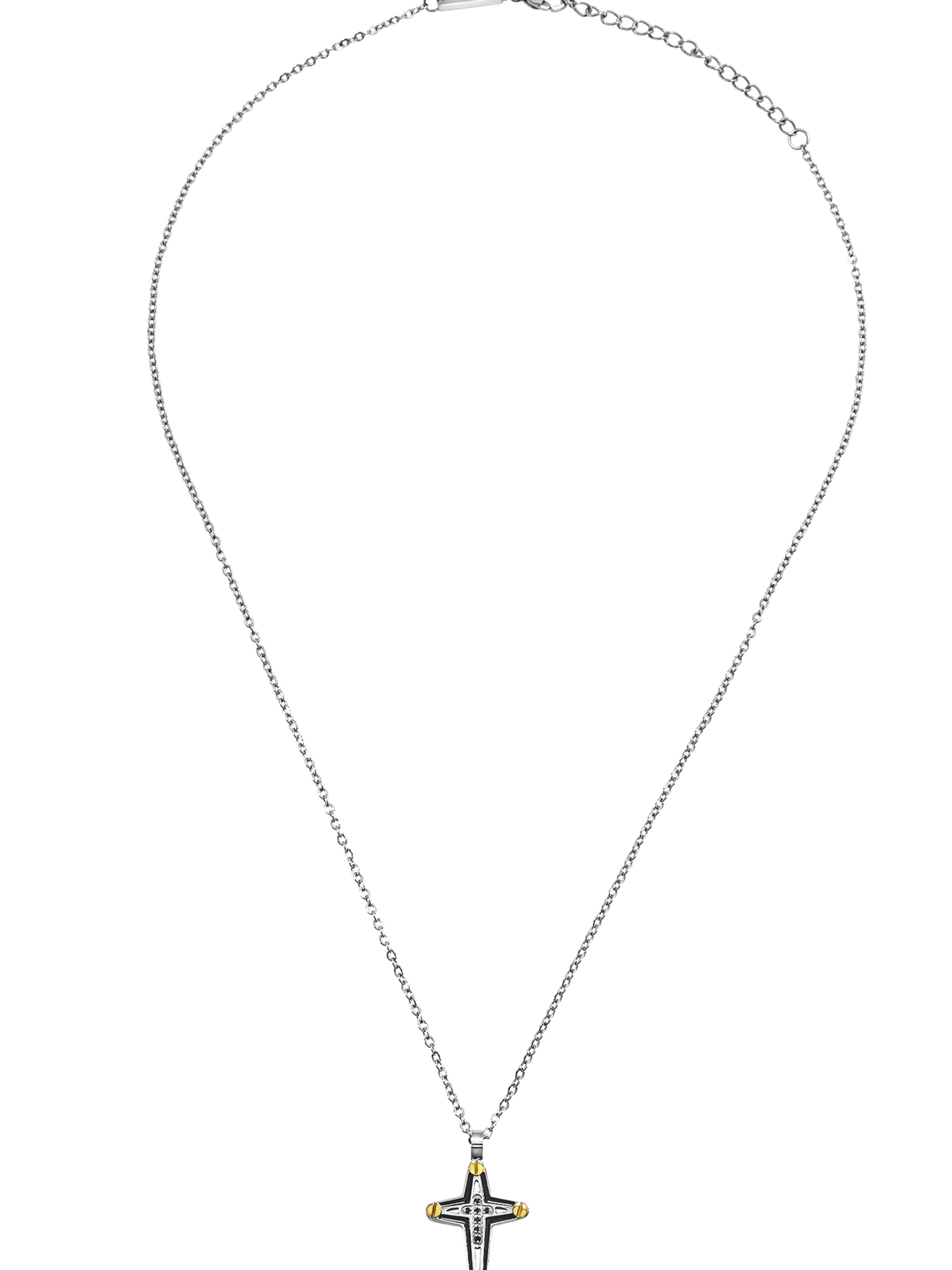 Breil Ketting 'Ceramic Brick' in Zilver: voorkant