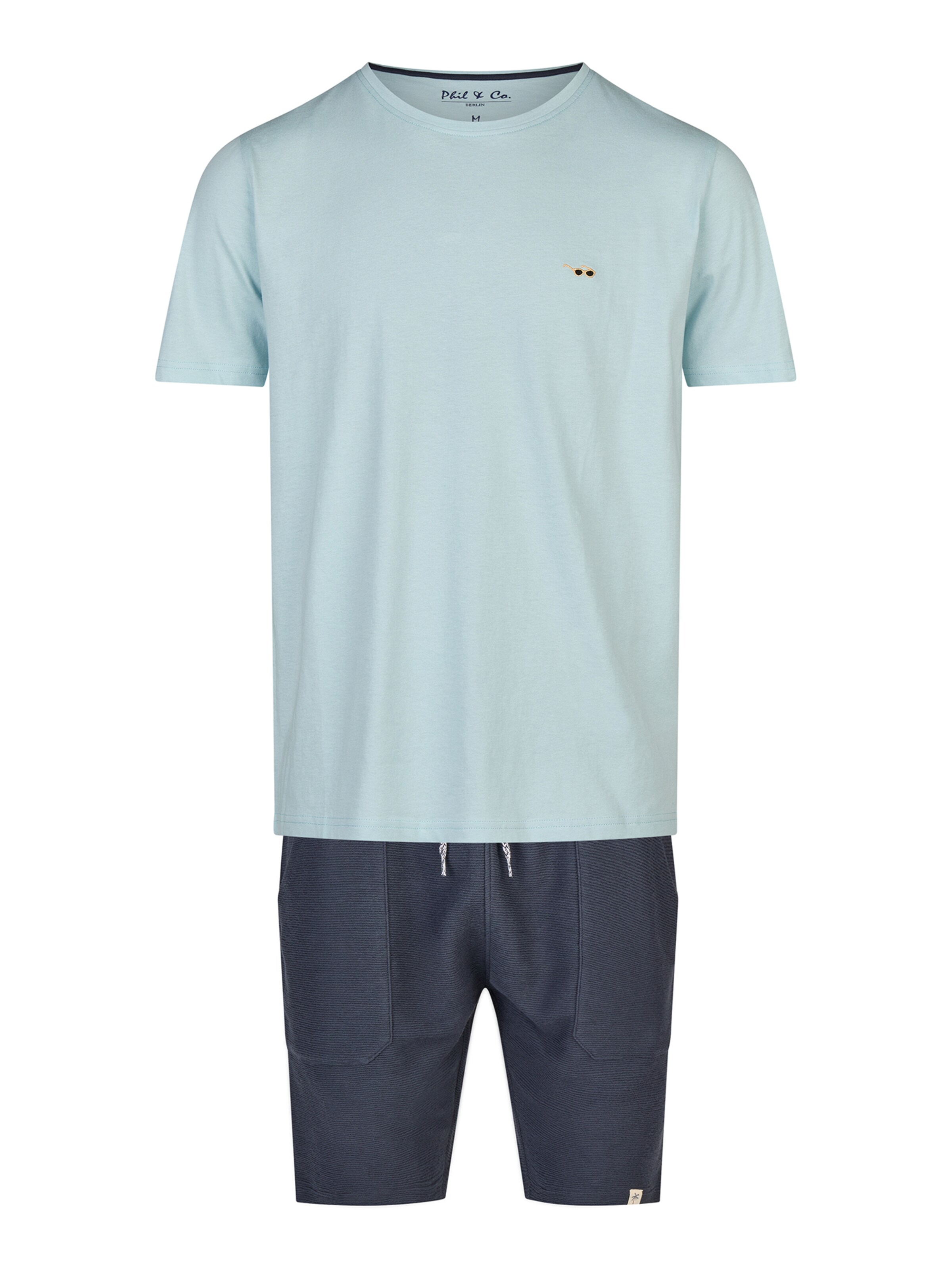 Pyjama court 'Lounge Dreams' Phil & Co. Berlin en bleu : devant