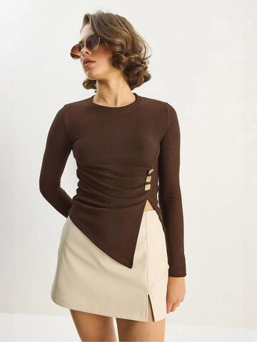 Chemisier 'Blusen' Bianco Lucci en marron