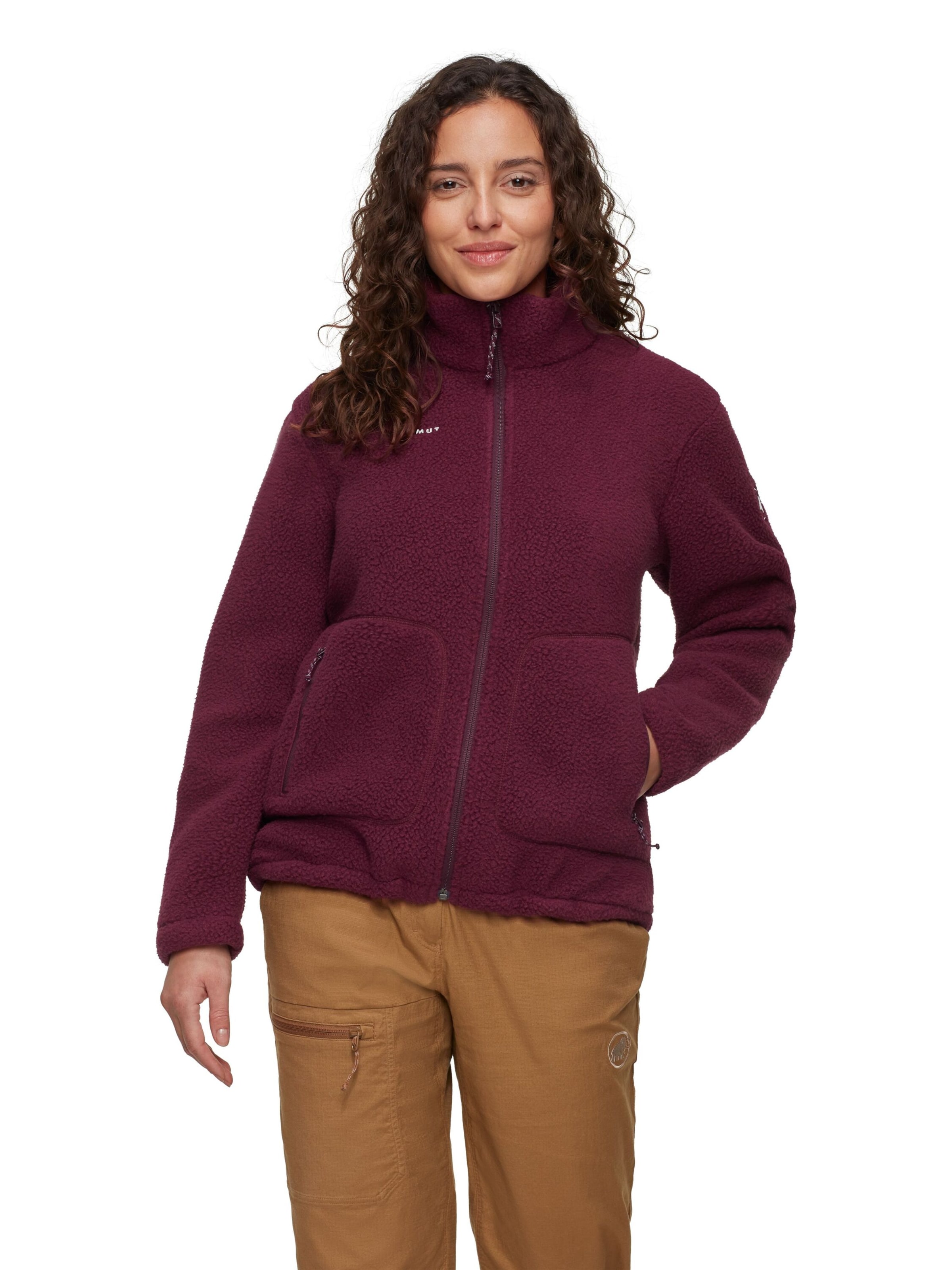 MAMMUT Athletic Fleece Jacket in Red: front