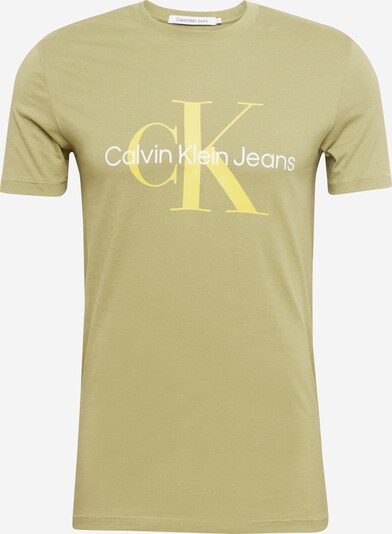 Calvin Klein Jeans Koszulka w kolorze żółty / oliwkowy / białym, Podgląd produktu