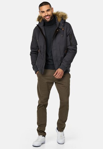 INDICODE JEANS Winterjas 'Pennington' in Grijs
