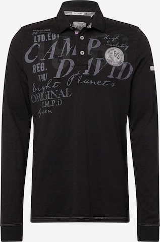 CAMP DAVID Shirt in Black: front