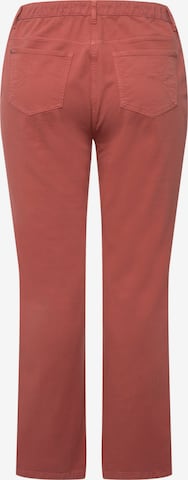 Ulla Popken Bootcut Jeans  (GOTS) in Rot