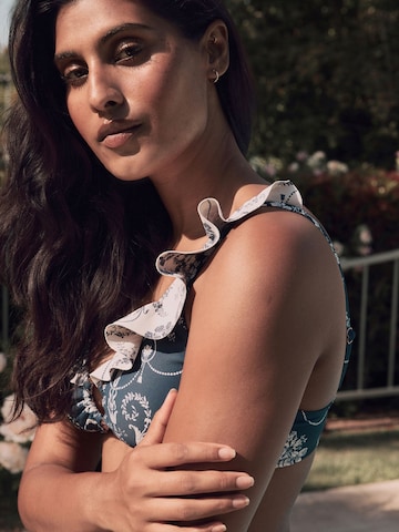 LAURA ASHLEY Bustier Bikinitop in Blauw
