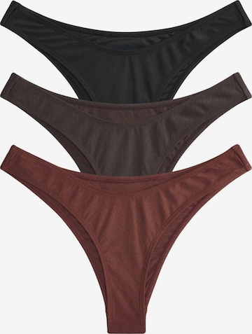 Bas de bikini The Set en marron : devant