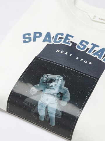 Tricou 'SPACE' de la MANGO KIDS pe alb