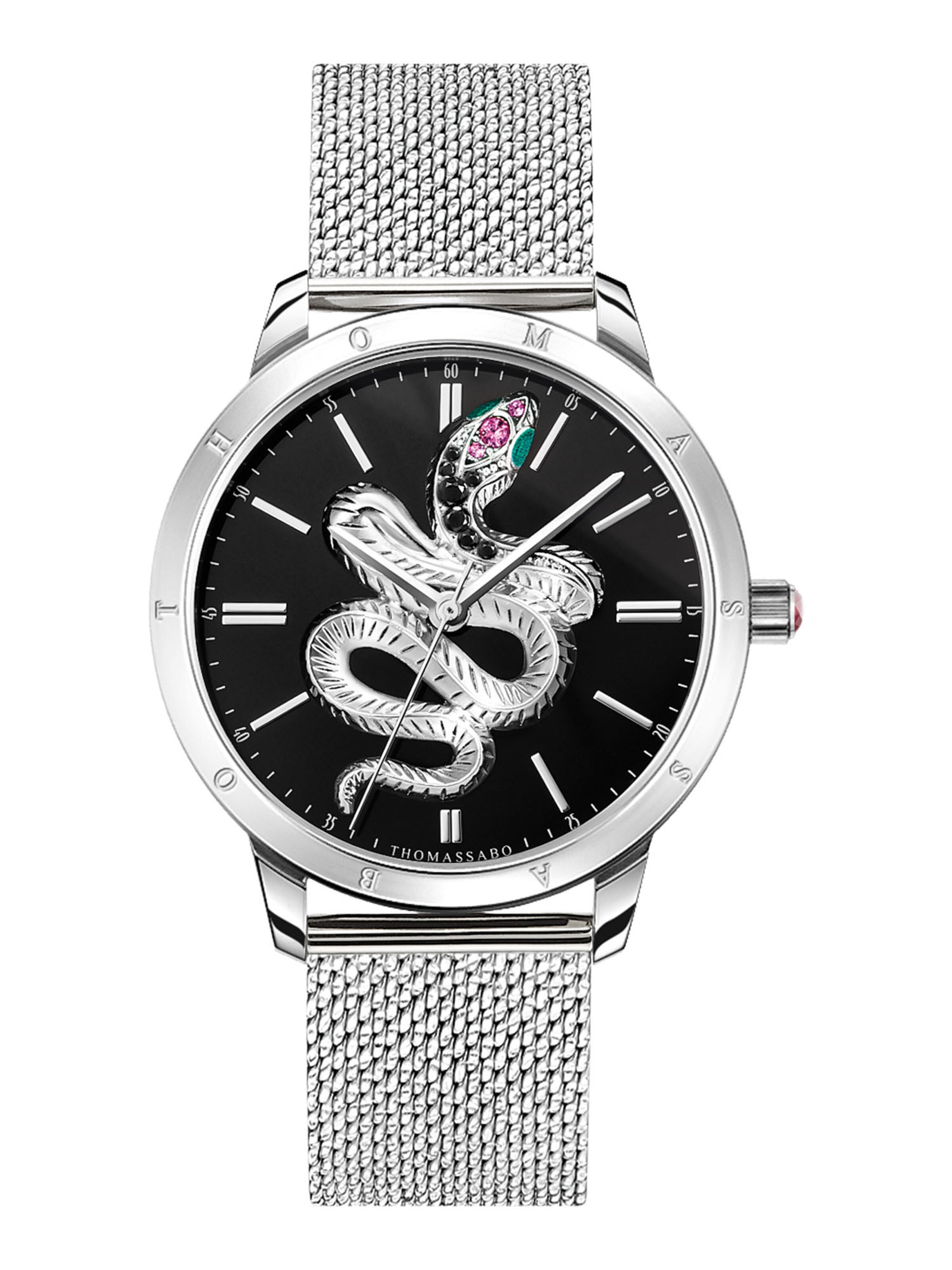 Thomas Sabo Analog Watch in One size in Black / Silver, Item view
