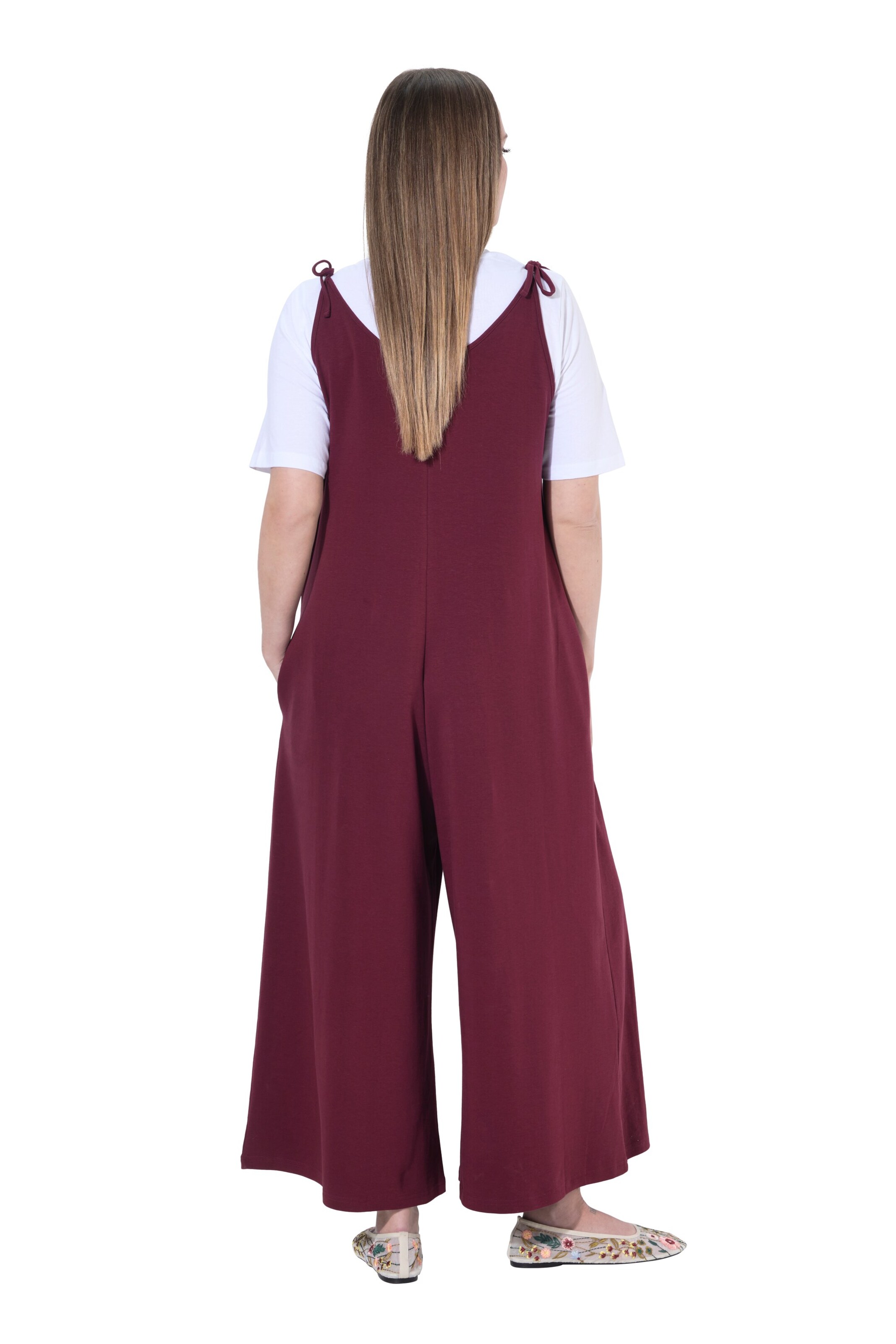 Ulla Popken Loosefit Jumpsuit in Rood