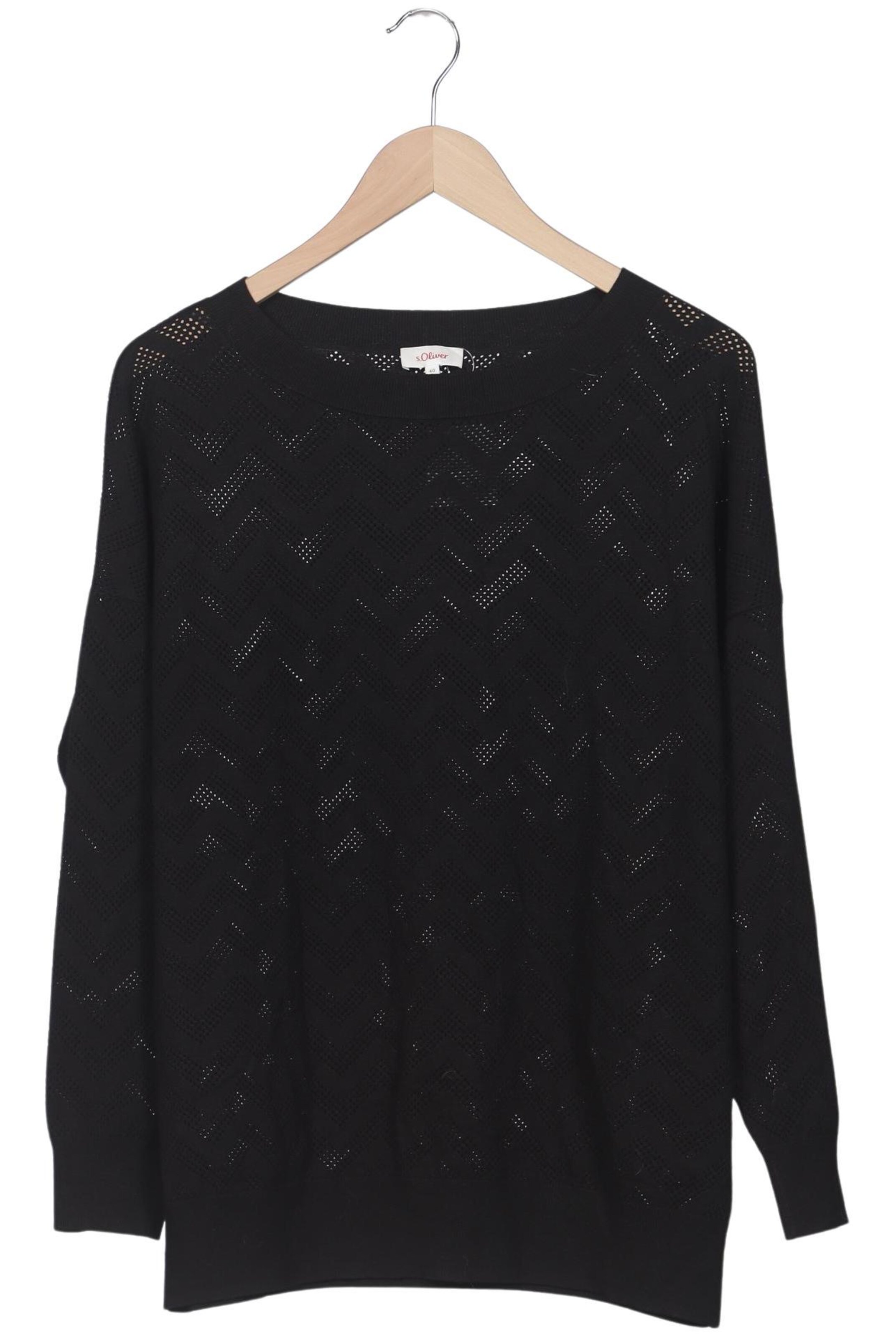 s.Oliver Sweater & Cardigan in L in Black: front