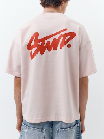 Pull&Bear Póló 'STWD' - rózsaszín