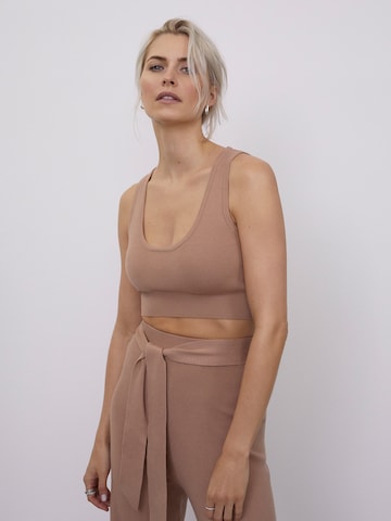 LeGer by Lena Gercke Broderad topp 'Leticia' i beige