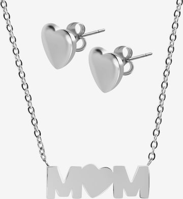 Akzent Jewelry Set in Silver: front