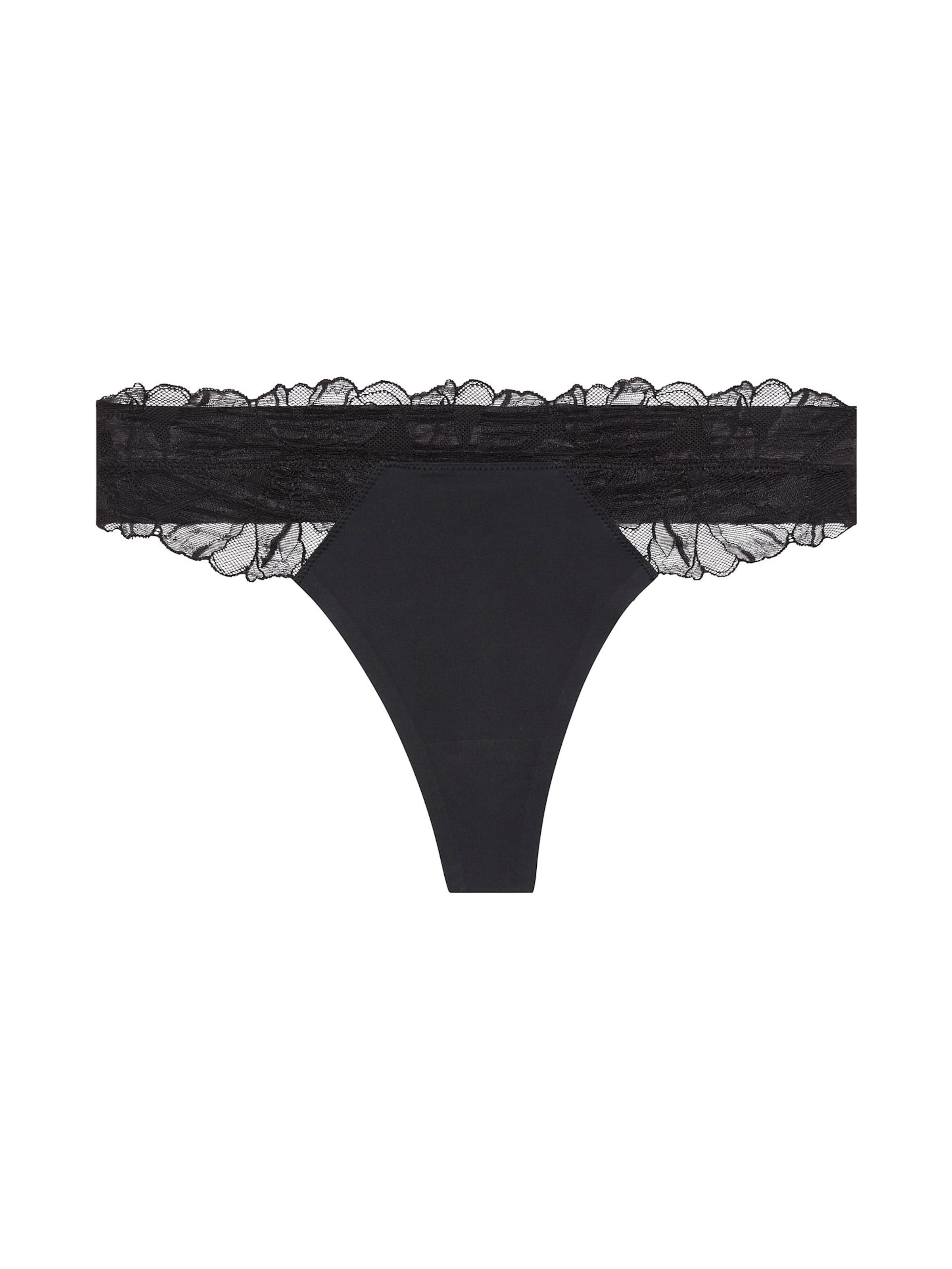 Calvin Klein String in Schwarz: Vorderseite