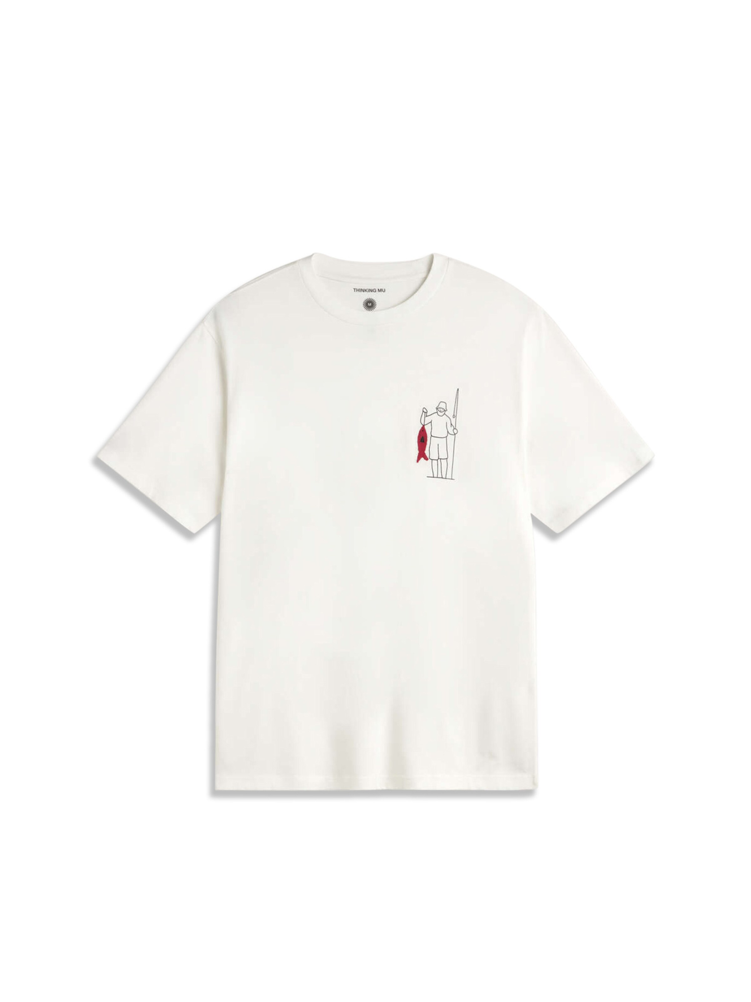 Thinking MU T-Shirt 'Zach' in Weiß: Vorderseite