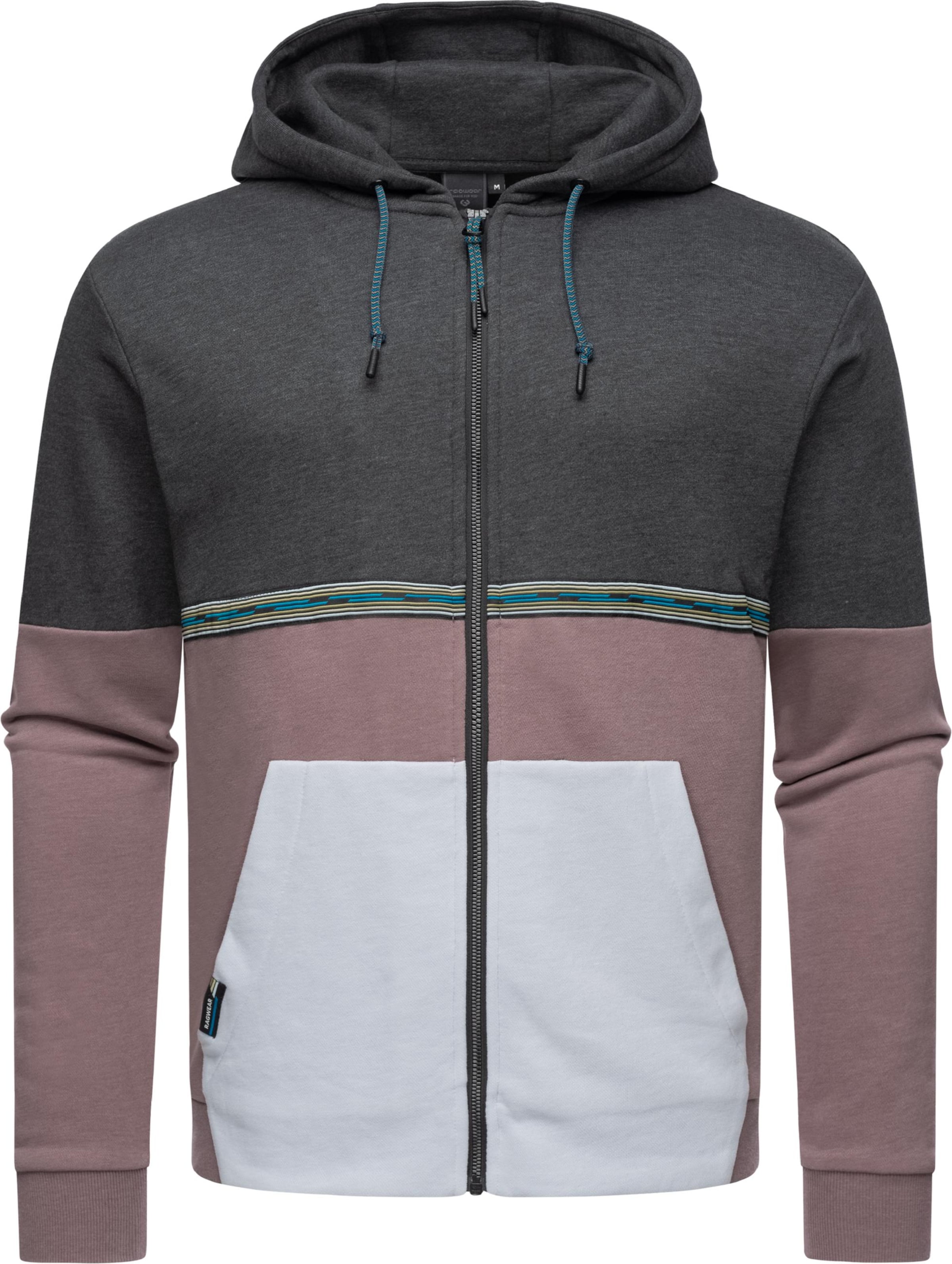 Ragwear Zip-Up Hoodie in Grey: front