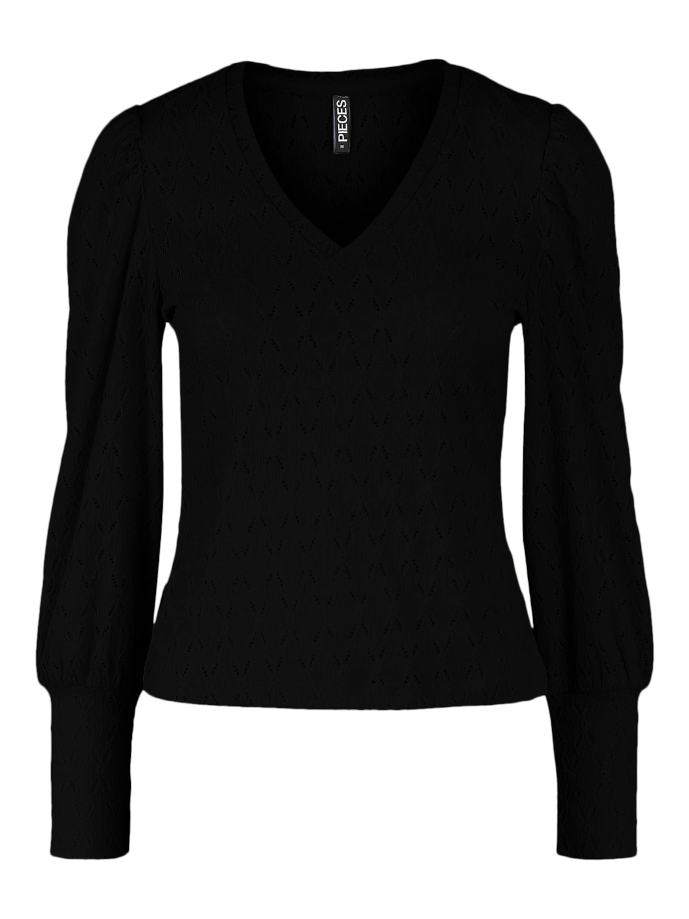 PIECESBluza &#x27;Christy&#x27; - crna boja: prednji dio