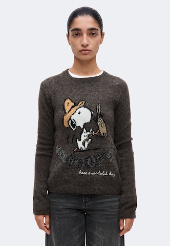 Pull-over 'Snoopy Western Intari' PRINCESS GOES HOLLYWOOD en marron : devant