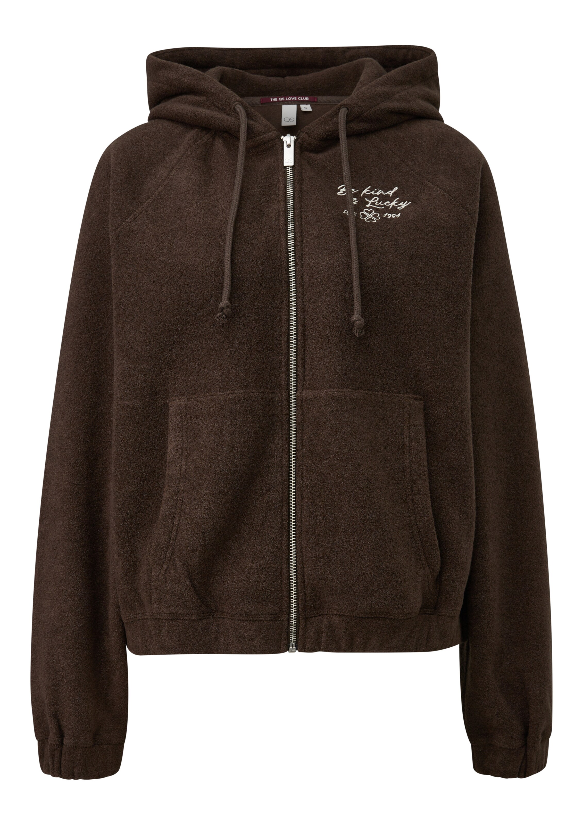 QS Sweatvest in Bruin: voorkant