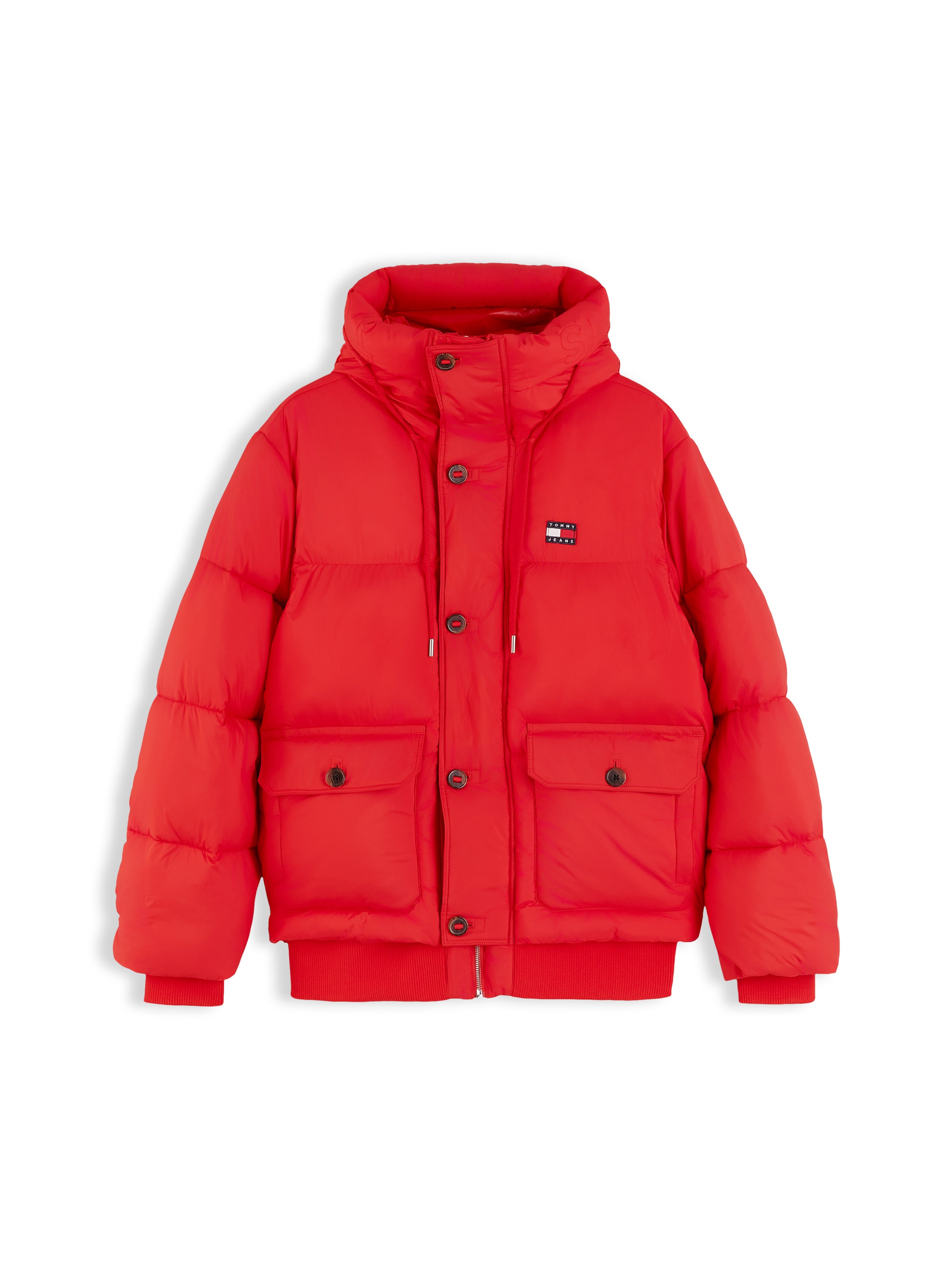 Tommy Jeans Winterjas in Rood: voorkant