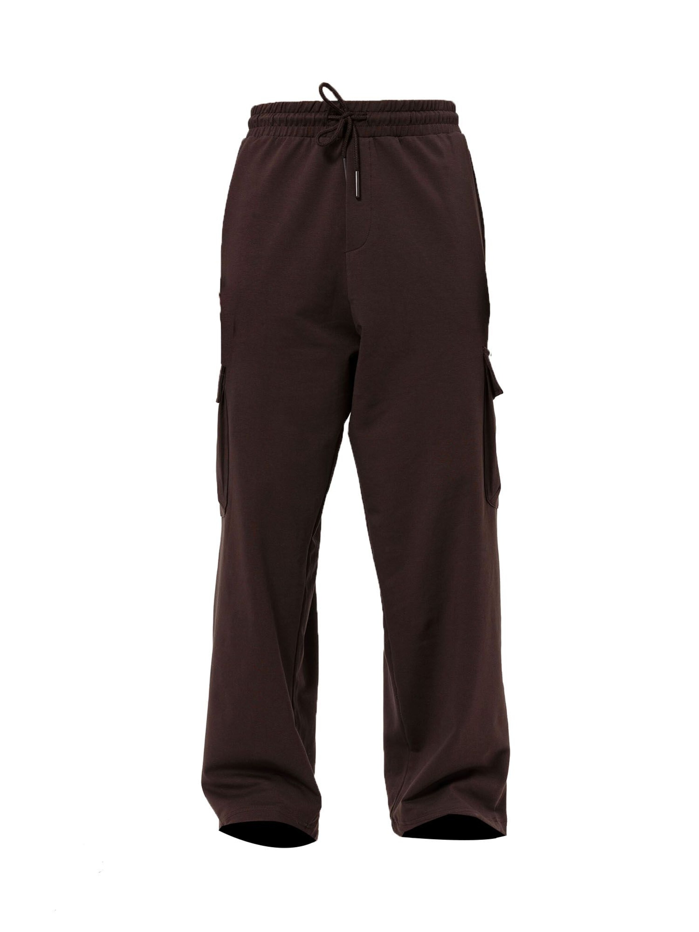 VAMOS CLO Avar lõige Klapptaskutega püksid, värv pruun: eest vaates