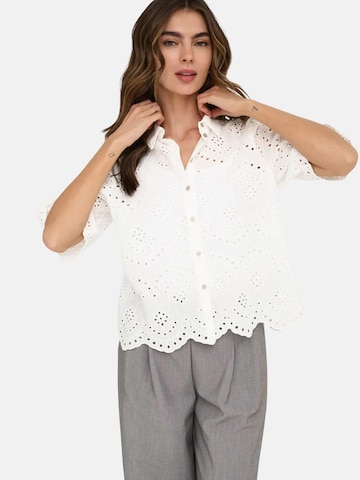 ONLY Blouse 'ONLY ONLVALAIS S/S SHIRT WVN NOOS CAMICIA' in White