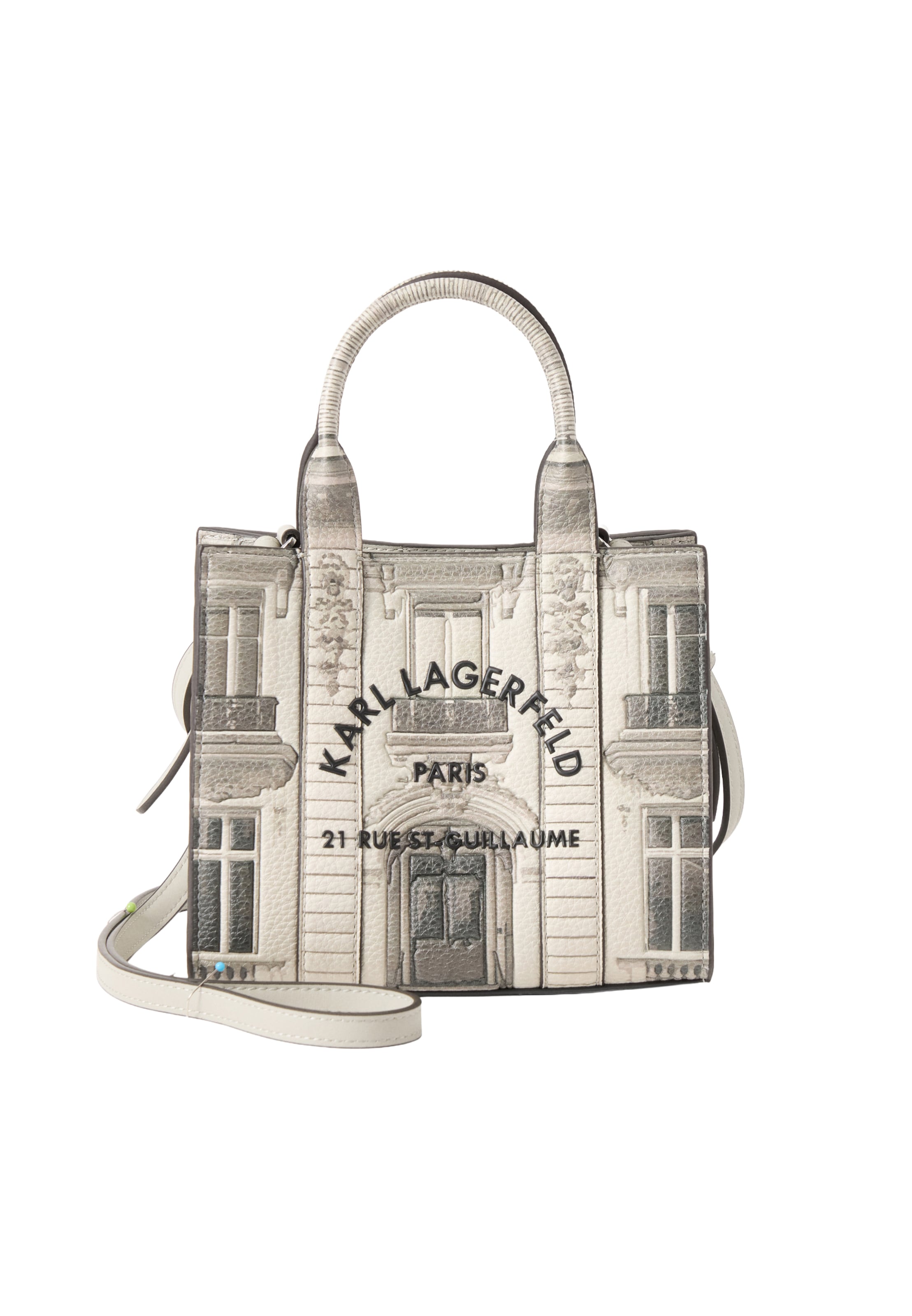 Borsa a mano 'Maison de Karl' di Karl Lagerfeld in grigio: frontale