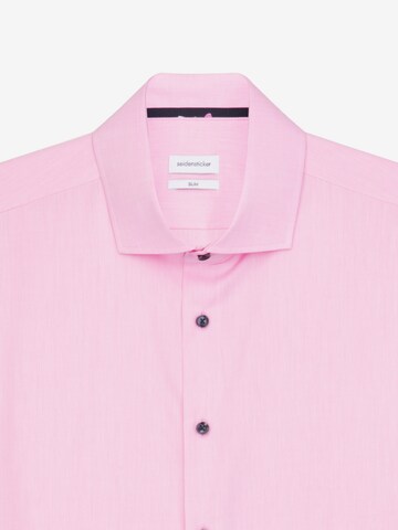 SEIDENSTICKER Slim Fit Hemd in Pink