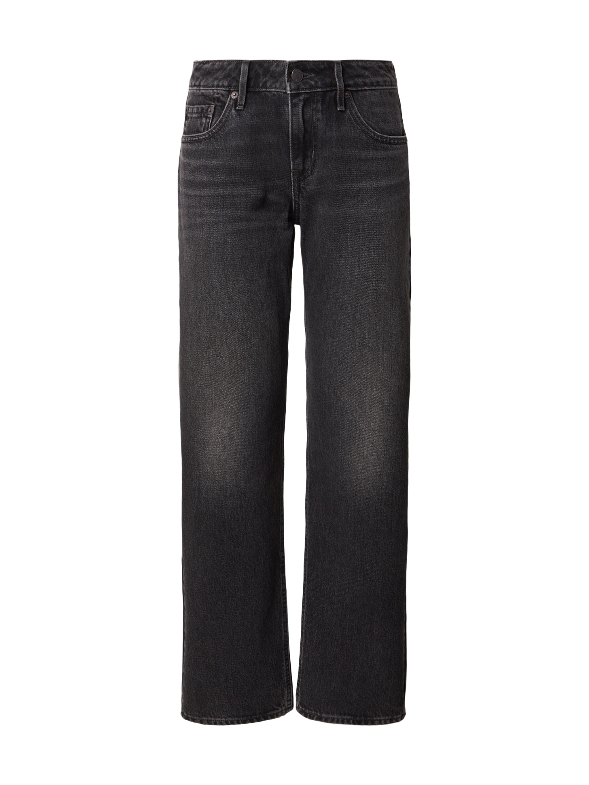 LEVI'S ® Jeans 'Low Straight' in Zwart: voorkant