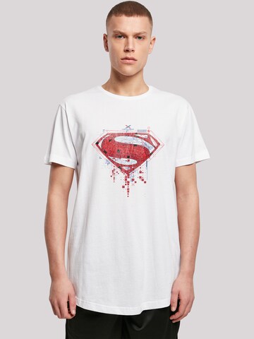 F4NT4STIC Shirt 'DC Comics Superman Geo Logo' in White: front