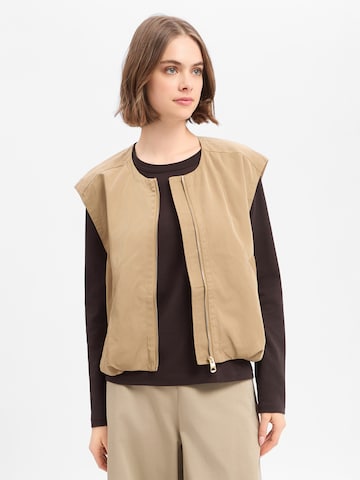 Gilet Marie Lund en beige : devant