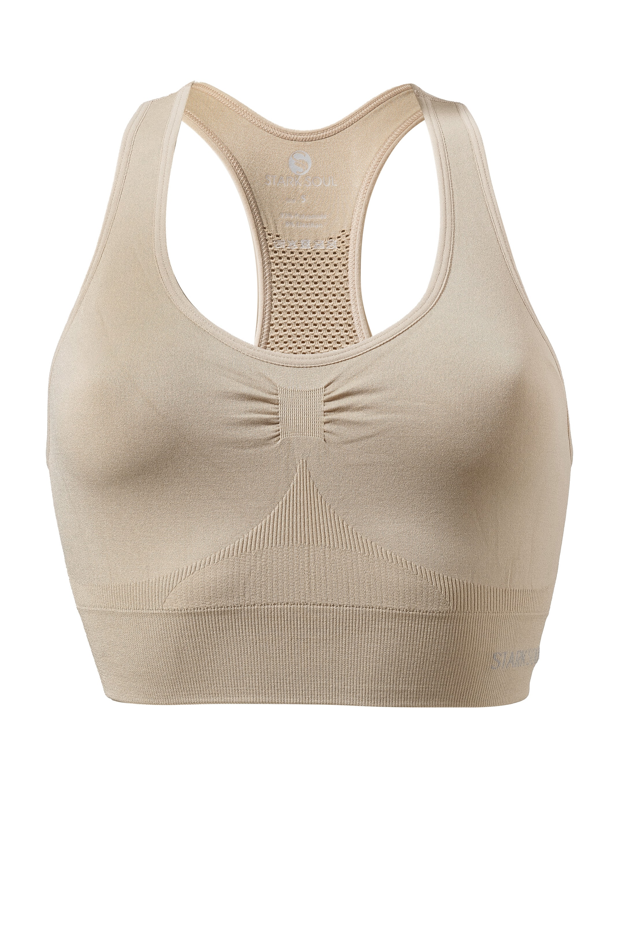 Stark Soul Sport-BH in Beige: Vorderseite