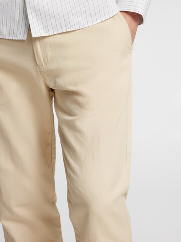 SELECTED HOMME Regular Chino trousers 'SLHMILES SUN' in Beige