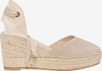 Sandales 'Alpargata Cuña 8 cm' Alhamas en gris : devant