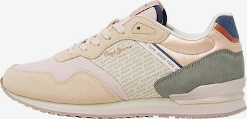Baskets basses 'London' Pepe Jeans en beige : devant