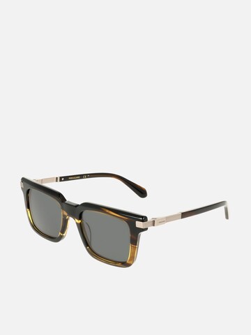 FERRAGAMO Sunglasses 'Ferragamo SF2103S Khaki horn 53/21/145 MAN Sunglasses' in Beige