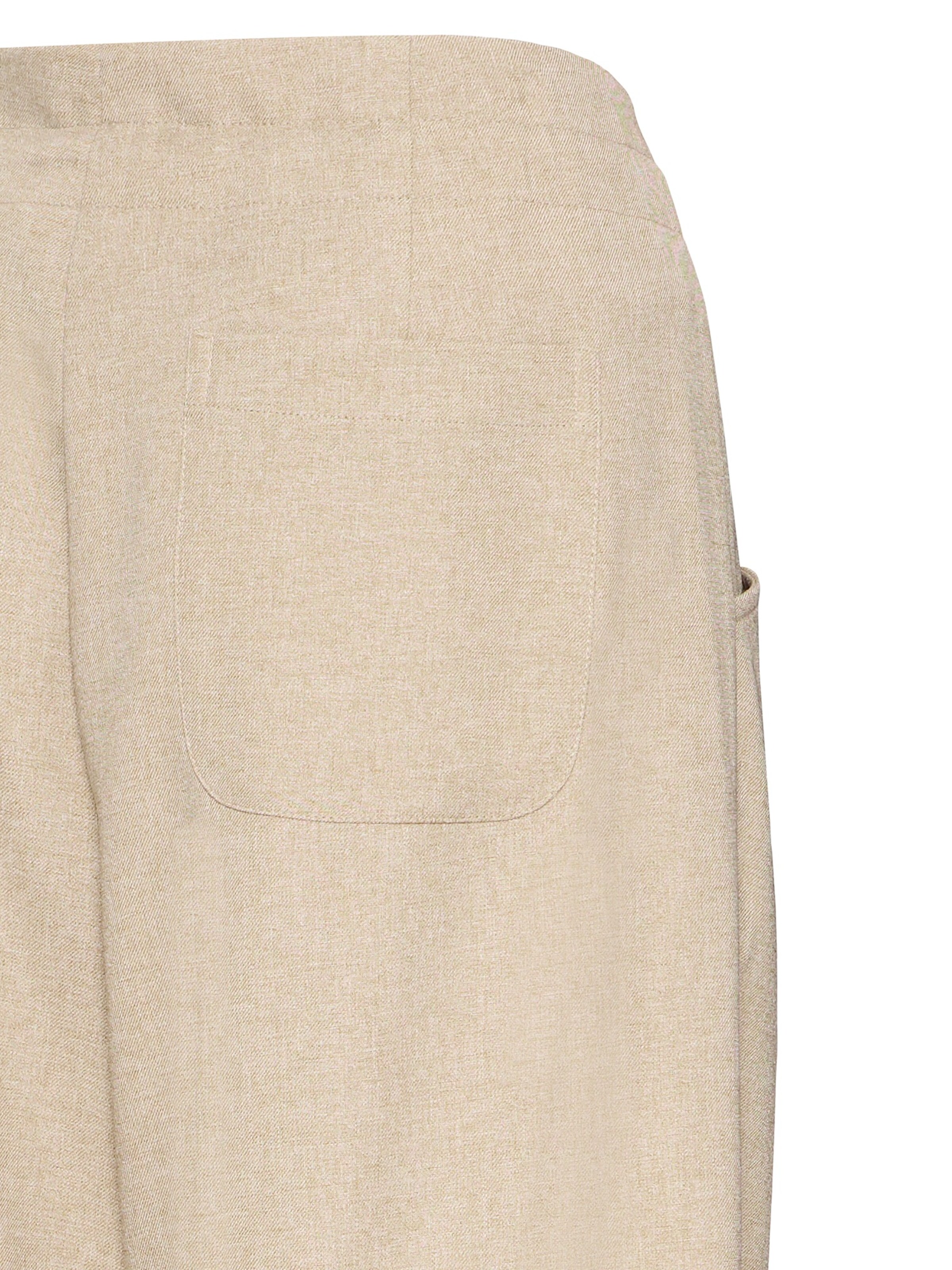 ICHI - Pierna ancha Pantalón plisado 'IHESTIPO' en beige