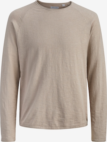 Jack & Jones Plus Sweater in Beige: front