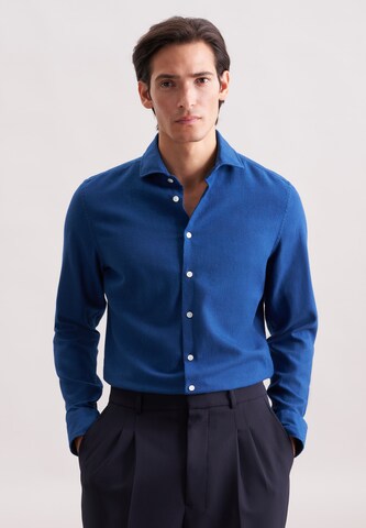 Coupe slim Chemise business SEIDENSTICKER en bleu : devant