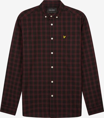 Lyle & Scott Button Up Shirt in Purple: front