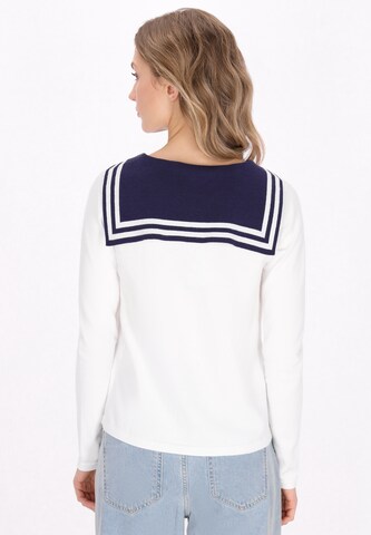 DreiMaster Maritim Gebreid vest 'Classic Look' in Wit