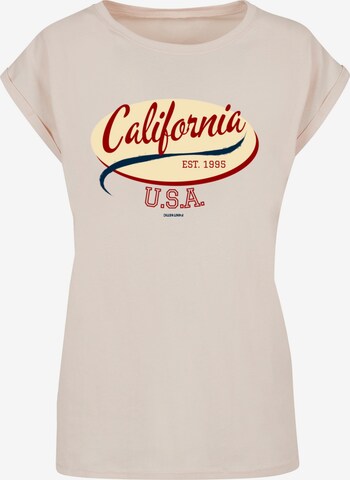 T-shirt 'California' F4NT4STIC en beige : devant